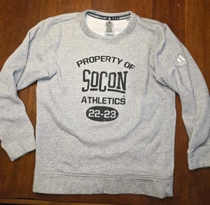 Adidas Crewneck Sweatshirt Men's M Gray SoCon Athletics NCAA Southern Football - Picture 1 of 6