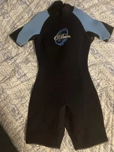 O'BRIEN Women's Neoprene Wet Suit sz Small , Surf Ski Snorkel Diving Black/blue - Picture 1 of 8