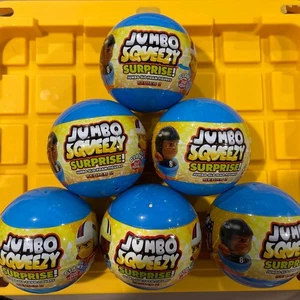6 NFL Football Jumbo Squeezy Surprise Jumbo Giant Slow Foam Figure Series 2 NEW - Picture 1 of 2