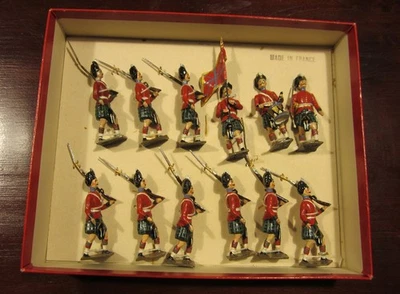 ¡Soldados de juguete de plomo Mignot, montañeses! nuevo -todavía atado en caja original. Foto 1 de 4