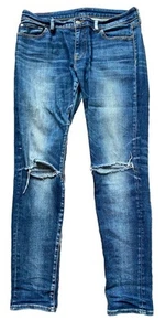 Pantalones de mezclilla ajustados Ralph Lauren x DENIM & SUPPY para hombre talla W31 L32 desgastados - Imagen 1 de 8