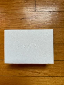 Genuine PANDORA White & Black Velvet Empty GIFT BOX - New - Picture 1 of 5