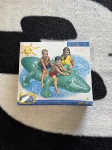 2002 VTG Rare The Wet Set By Intex Inflatable crocodile SEALED 84”x50” - Picture 1 of 6