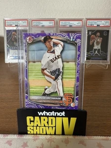 2025 Bowman Baseball Jacob Bresnahan Purple Pattern /199 - Picture 1 of 2