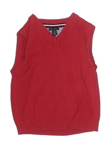Tommy Hilfiger Girls Red Sweater Vest 7 - Picture 1 of 2