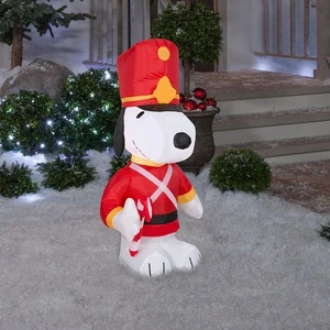 Arachidi 3,5 piedi Snoopy come soldatino giocattolo LED gonfiabile vacanze di Natale - Foto 1 di 2