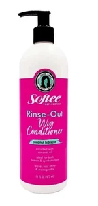 Softee Rinse-Out Perücke Conditioner Kokosnuss Hibiskus 16oz - Echt- & Kunsthaar - Bild 1 von 3