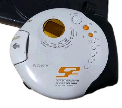CD Walkman Sony Sports S2 D-FS601 AM/FM/TV/Weather G-Protection Foto 1 de 4