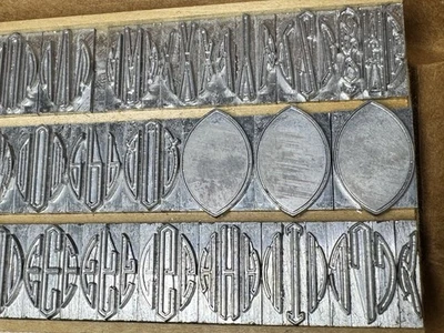 M421B Metal Letterpress Type - Virkotype Monograms NOS  - 48 pt  - 55 x - Image 1 of 4