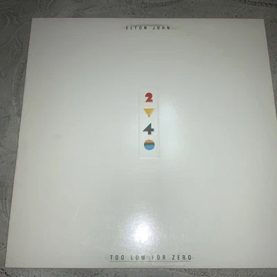 Elton John-Too Low For Zero -1983 Geffen GHS 4006-Vinyl Record LP - Image 1 of 4