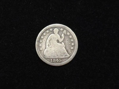 1845 Liberty Seated Silver Half Dime Good+ 31113 - Image 1 of 2