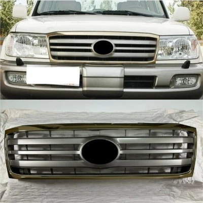For Toyota 2006-07 Land Cruiser LC100 FZJ100 Gold Gray Front Grille Grid Cover*1 Foto 1 de 4