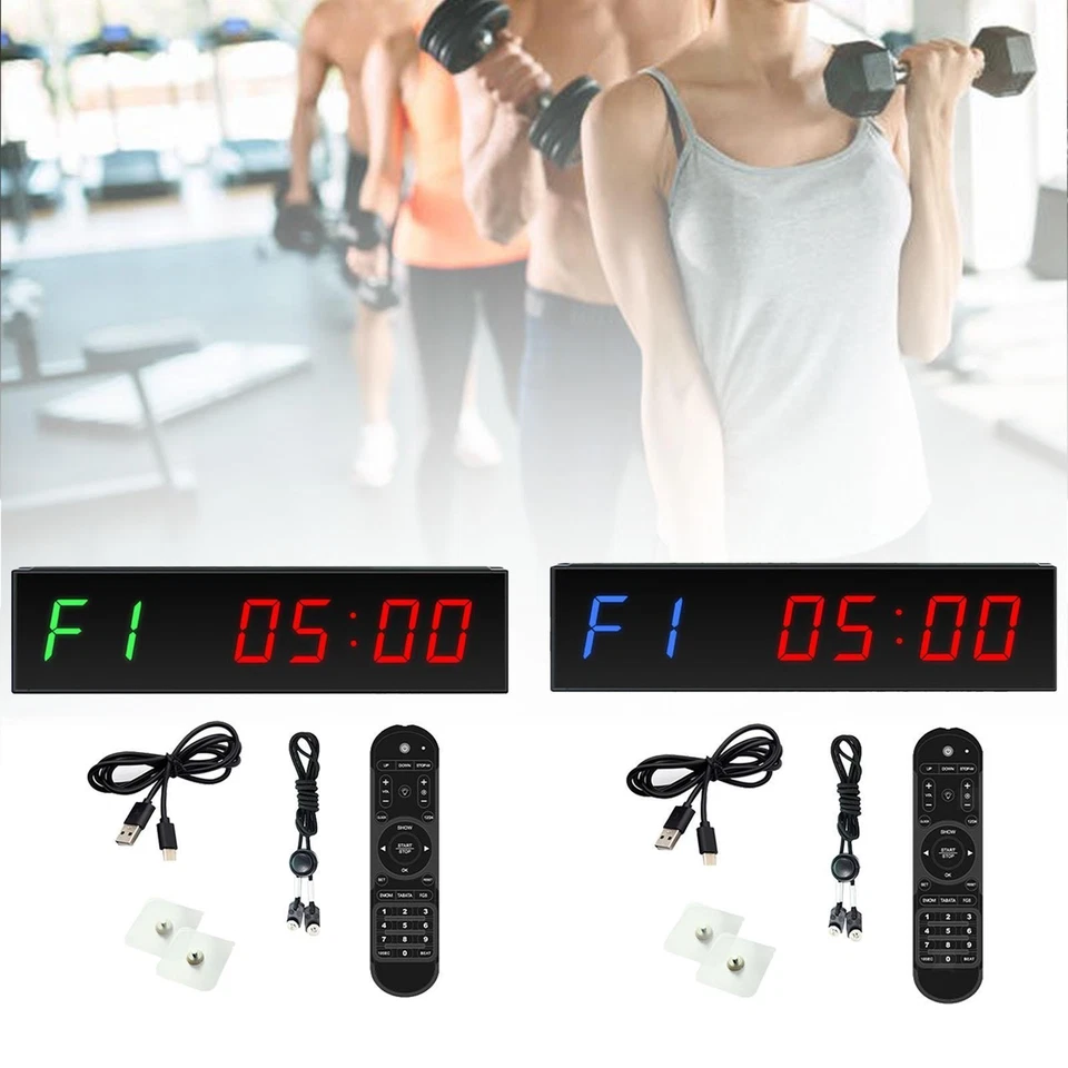 Gym Timer Uhr Tragbare Intervall Timer Uhr für Sport Fitness Boxen - Bild 1 von 1