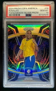 2024 Panini Prizm Copa America Ronaldo Phenomenon Silver #38 PSA 10 - Picture 1 of 2