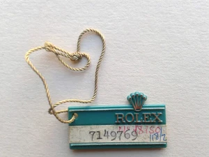 Vintage ROLEX Green Hang Tag Sello TAG SHOWCASE LABEL Oyster Perpetual DATEJUST - Picture 1 of 2