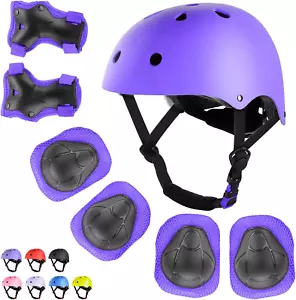 Kids Bike Helmet Set Skateboard Knee Pads, Helmet Pad Set Protective Gear Set Ad - Picture 1 of 12