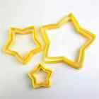 6pcs/ Set Star Shape Cookie Cutter Mold Xmas Plastic DIY 3D New Year Biscuits Gi