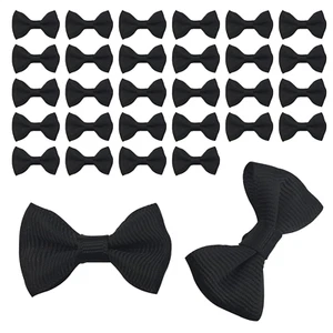 Black Mini Bow Ties for Crafts - 30Pcs Mini Diy Bow Tie Black Hair Bow Small  - Picture 1 of 12