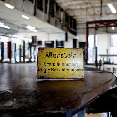 ALTNORD Retro Blechschild I Ortsschild I Allenstein I Ostpreußen I 30x20 cm