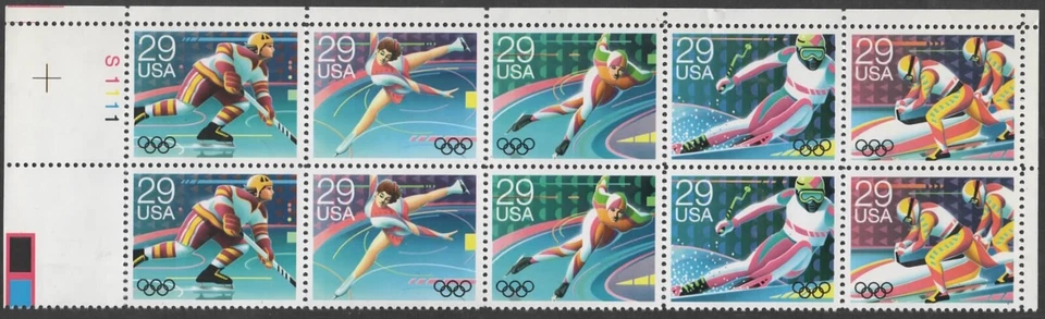 US Scott #2615a "Winter Olympics" Plate block of 10, MNH - Image 1 of 1