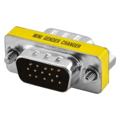 S-VGA D-SUB Stecker Verbindung Verbindungsstück Adapter für Monitorkabel 15polig - Bild 1 von 2