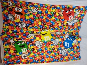 M and M Plush Fleece M & M Blanket Couch Throw MMs Soft Blanket Candy 57" X 45" - Picture 1 of 7
