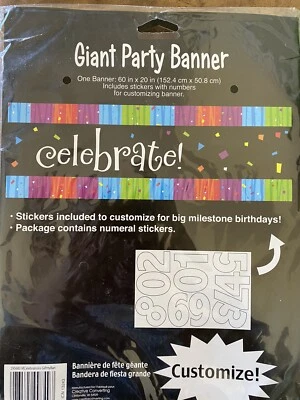Milestone Customizable Birthday Banner. Includes Numbers Only - Image 1 of 4