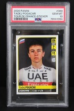 2020 Tadej Pogacar Rookie RC PSA 10 / Panini Tour De France Sticker #369