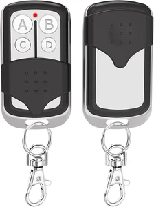 2 Pcs Universal Garage Door Opener Remote Keychain 4-Button Programmable Compati - Picture 1 of 12