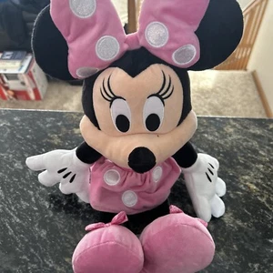 Disney Store Minnie Mouse Medium 18'' Plush Pink New - Picture 1 of 6