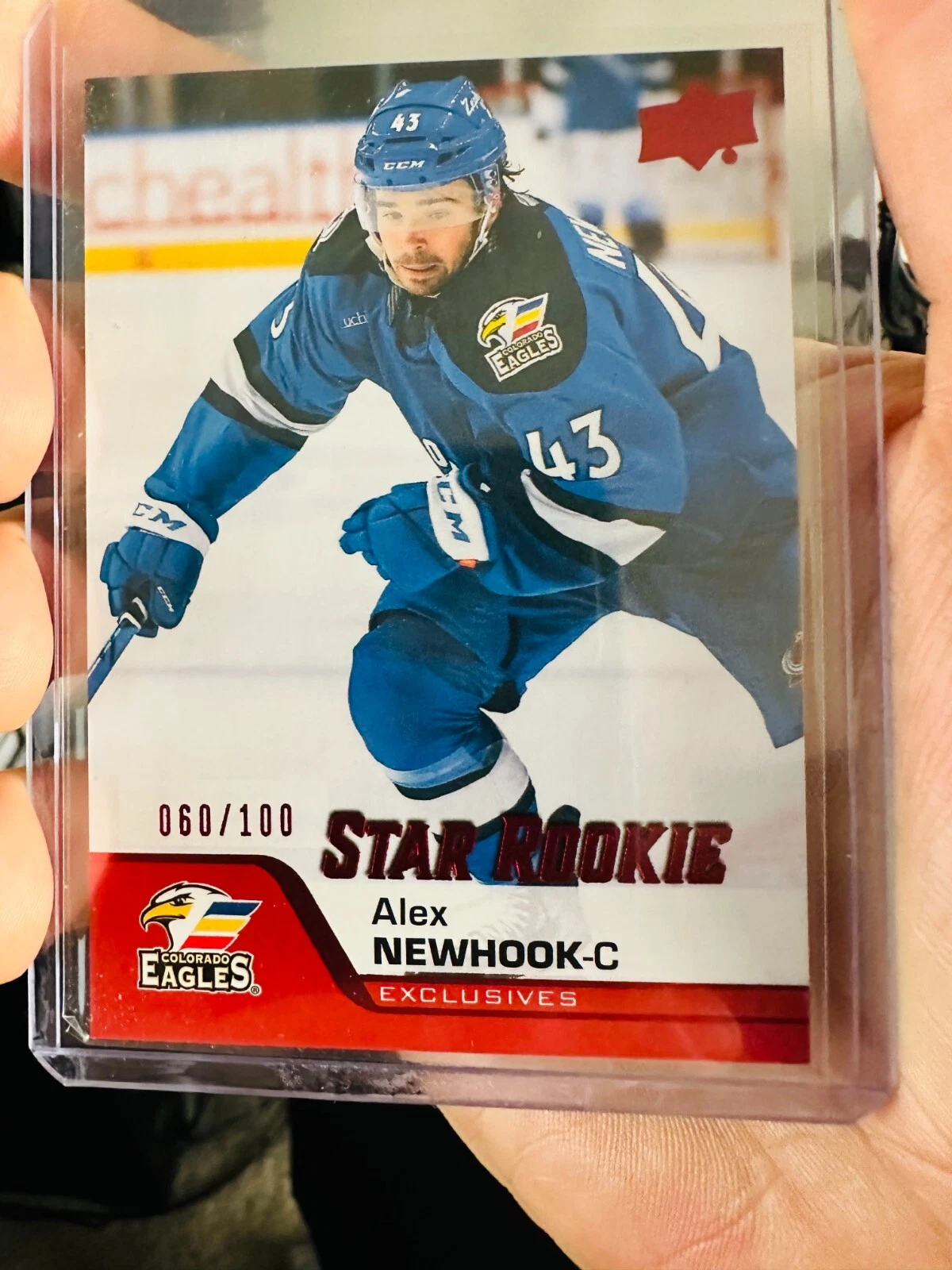 2020-21 Upper Deck AHL Hockey Star Rookie Exclusives Alex Newhook /100