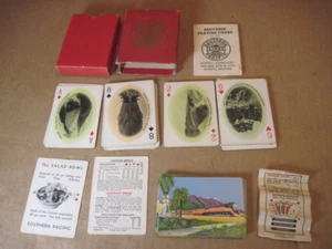 SOUTHERN PACIFIC LINES RAILROAD ADVERTISING SOUVENIR PHOTO PLAYING CARDS R/R  - Picture 1 of 5