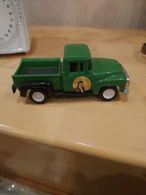 老式 Strombecker 塑料玩具卡车绿色 1956 福特皮卡 — 第 1/4 张图片