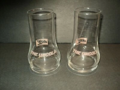 NEW Vintage Lot of Two 7-Up The Uncola Upside Down Glasses 16 oz. Pink Logos - Image 1 of 4