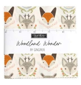 MODA BRAND NEW Woodland Wonder Charm Pack 42 x 5 inch by 5 inch Squares - Picture 1 of 3
