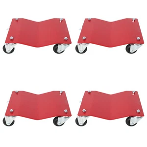 4pcs Vehicle Dollies with Brakes 2500lbs Capacity Per One Tire Car Wheel Skates - Bild 1 von 14