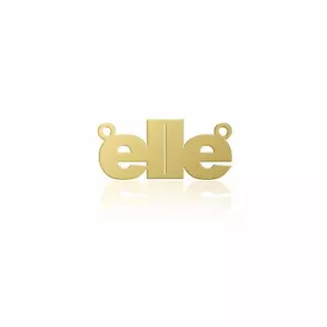 10K Massiv Gelbgold Personalisiert Individuell Name Anhänger - Alphabet Halskette Charm - Bild 1 von 3