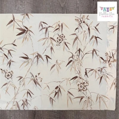 2 Fundas de Almohada Vintage, Marrón y Tostado Bambú y Estampado Floral, Utica Foto 1 de 4