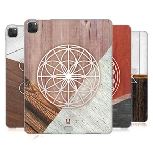 HEAD CASE DESIGNS GEOMETRIC WOOD PRINTS SOFT GEL CASE FOR APPLE SAMSUNG KINDLE - Picture 1 of 11