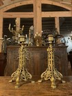 19th Century Pair Of Gilded Bronze Candlesticks