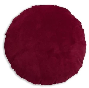 Mf54n Light Wine Red Microfiber Velvet Round Shape Cushion Cover Custom Size - Picture 1 of 6