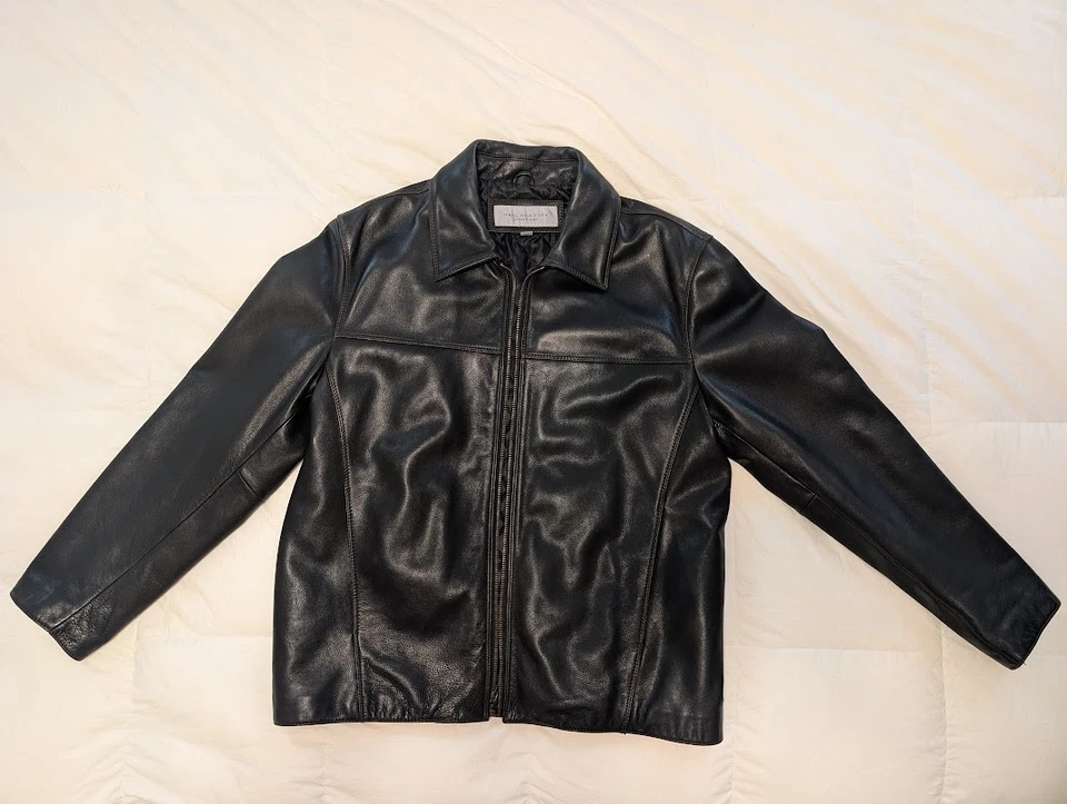 Jaqueta de couro masculina Marc New York GG - Imagem 1 de 4