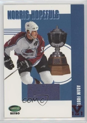 2002-03 ITG Parkhurst Retro Norris Hopefuls Vault Ruby 1/1 Adam Foote #NH-3 2r8 - Image 1 of 3