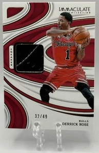 Derrick Rose 2023-24 Panini Immaculate Sneaker Swatch Game-Worn/Used /49! Bulls - Picture 1 of 2