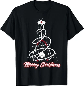 Merry Christmas Nurse Shirt Yuletide Practitioners Cute Gift T-Shirt - Picture 1 of 10