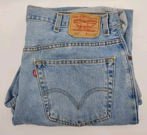 Men's Levi's 505 Regular Straight Fit jeans Size 40x34 Distressed Faded Bleach - Picture 1 of 13