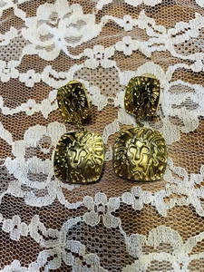 Vintage Ohrringe 90er goldfarben Löwe - Bild 1 von 3