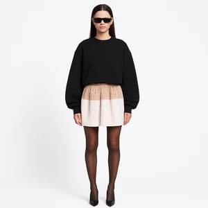 Balenciaga Skirt AUS 12 IT40 Mini Blush Pink Silk Floral Velvet Overlay Italy - Picture 1 of 11