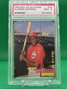 1996 BEST AA ALL-STARS #19 VLADIMIR GUERRERO ROOKIE RC, EXPOS, HOF - PSA 9 - Picture 1 of 2