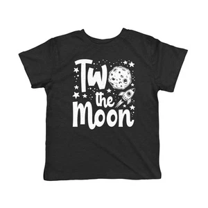 Toddler Two The Moon T Shirt Funny Second Birthday Tee - Picture 1 of 7